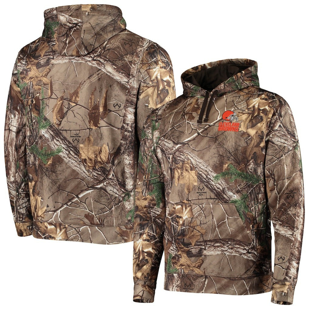 Cleveland Browns Dunbrooke Circle Champion Tech Fleece Pullover Hoodie - Realtree Camo - NFL