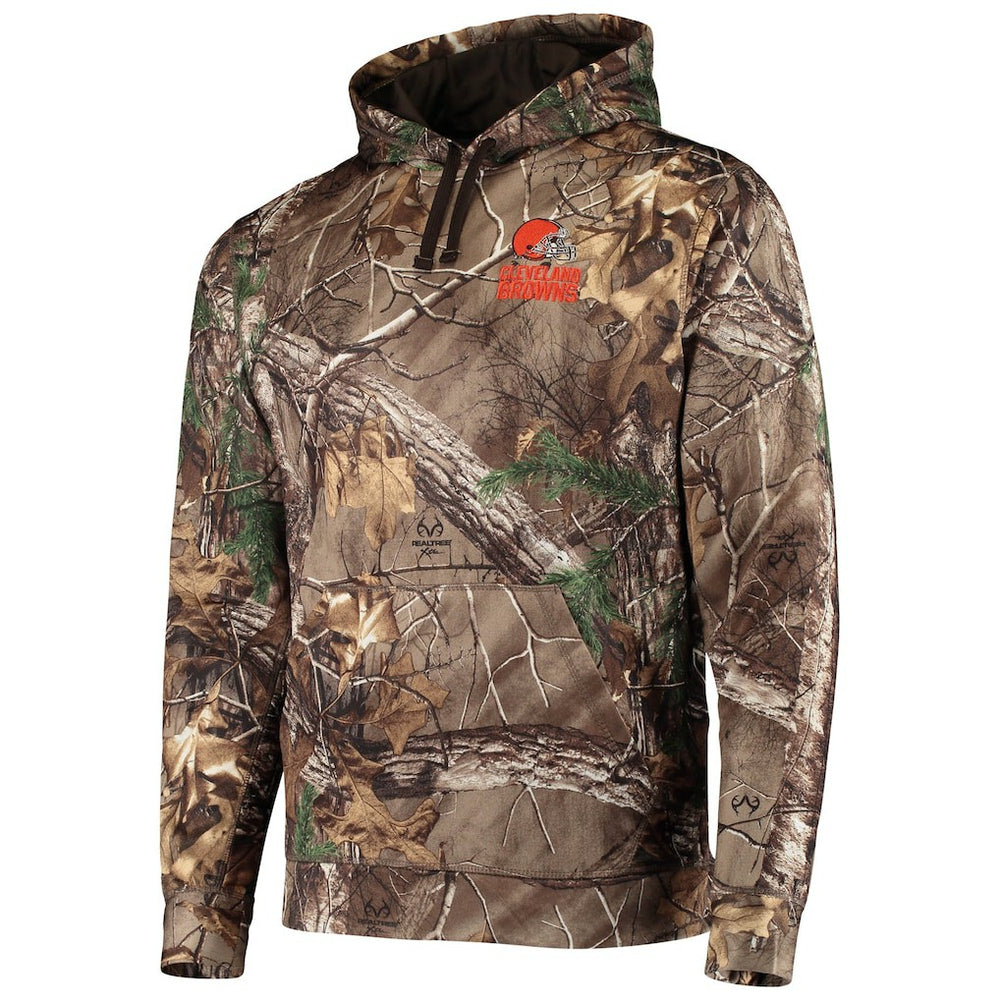 Cleveland Browns Dunbrooke Circle Champion Tech Fleece Pullover Hoodie - Realtree Camo - NFL