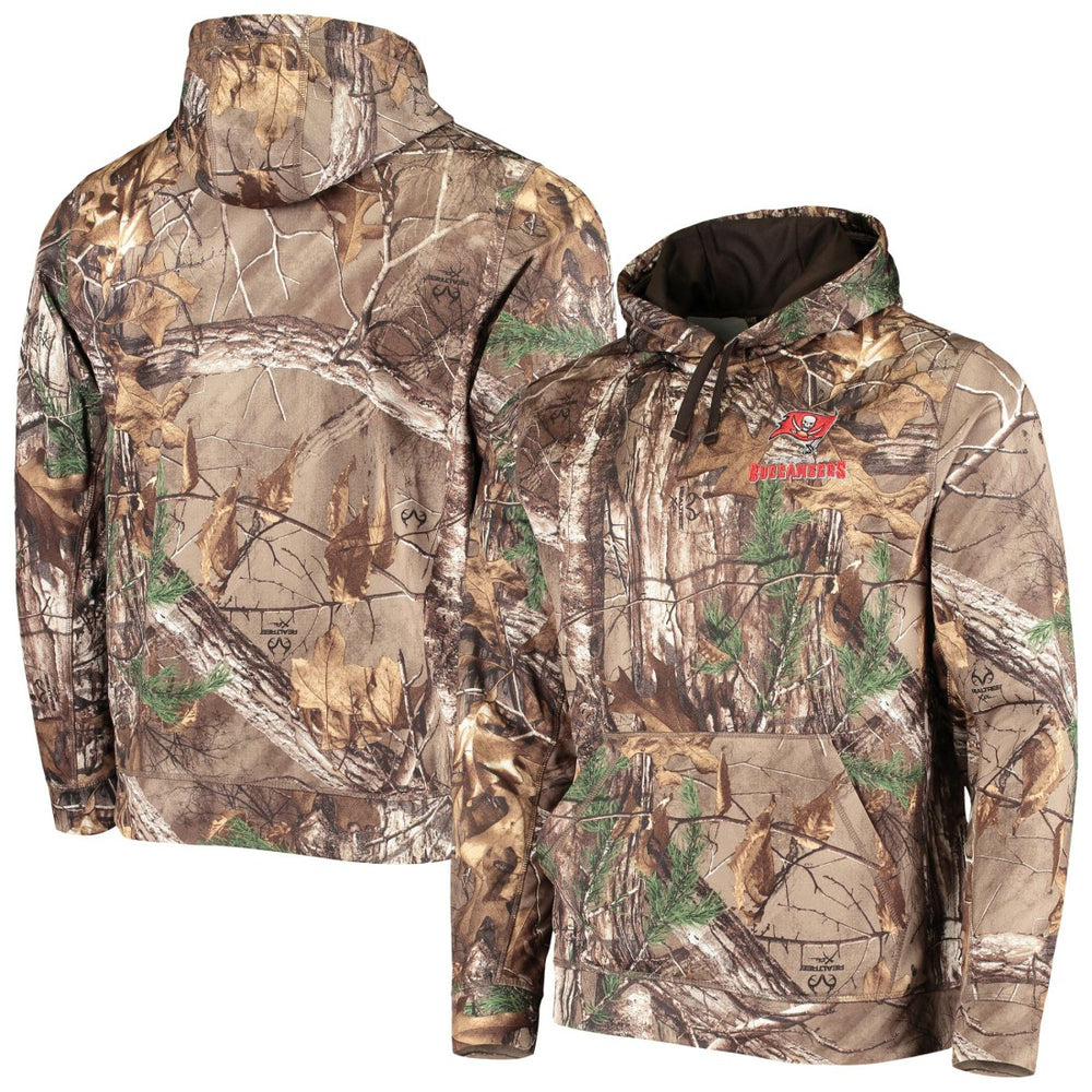 Tampa Bay Buccaneers Dunbrooke Circle Champion Tech Fleece Pullover Hoodie - Realtree Camo - NFL