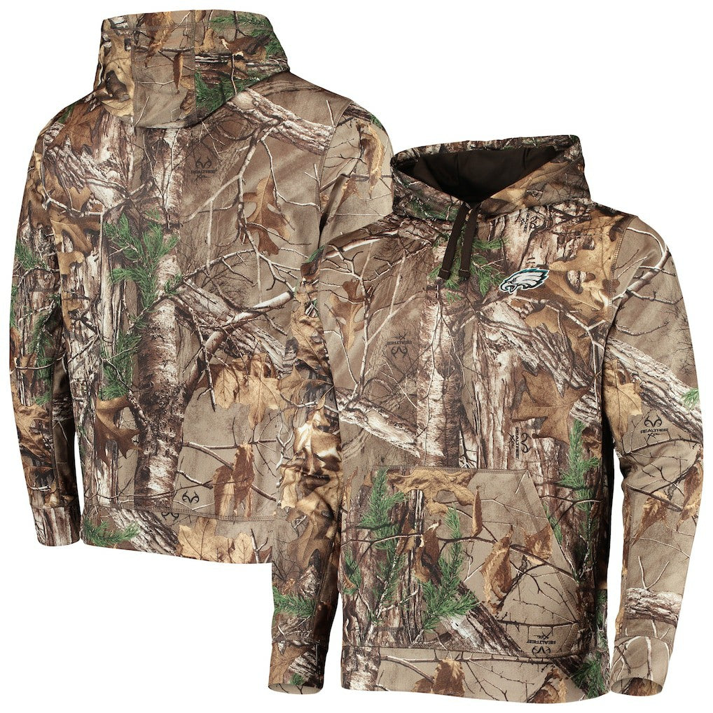 Philadelphia Eagles Dunbrooke Circle Champion Tech Fleece Pullover Hoodie - Realtree Camo - NFL