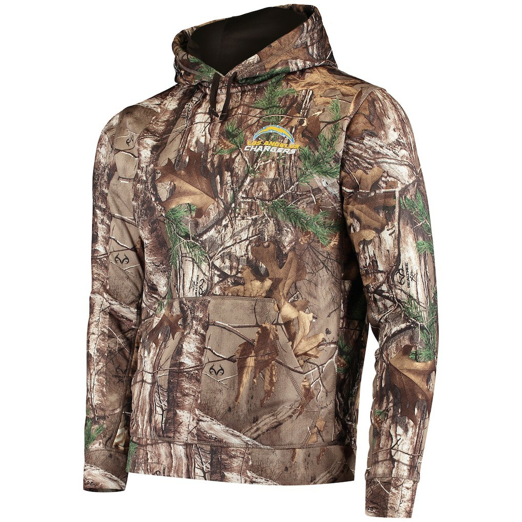 Los Angeles Chargers Dunbrooke Circle Champion Tech Fleece Pullover Hoodie - Realtree Camo - NFL
