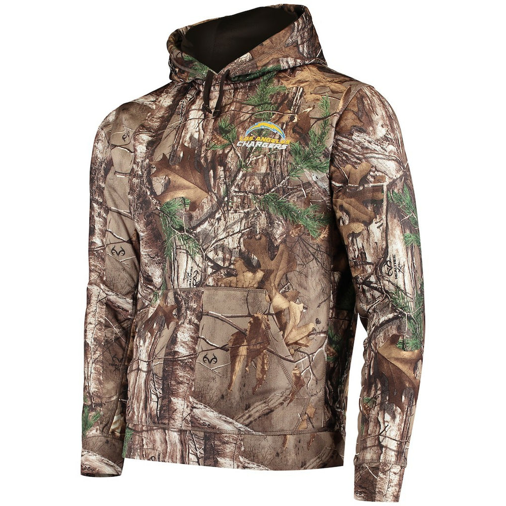 Los Angeles Chargers Dunbrooke Circle Champion Tech Fleece Pullover Hoodie - Realtree Camo - NFL