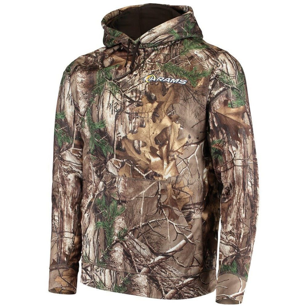 Los Angeles Rams Dunbrooke Circle Champion Tech Fleece Pullover Hoodie - Realtree Camo - NFL