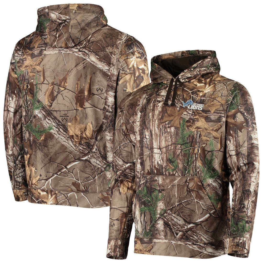 Detroit Lions Dunbrooke Circle Champion Tech Fleece Pullover Hoodie - Realtree Camo - NFL