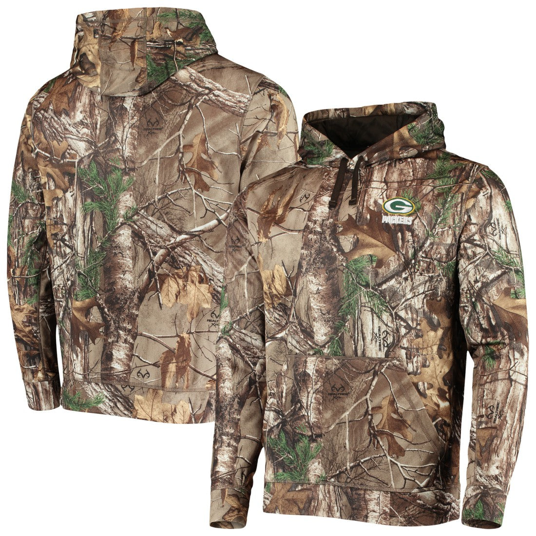 Green Bay Packers Dunbrooke Circle Champion Tech Fleece Pullover Hoodie - Realtree Camo - NFL