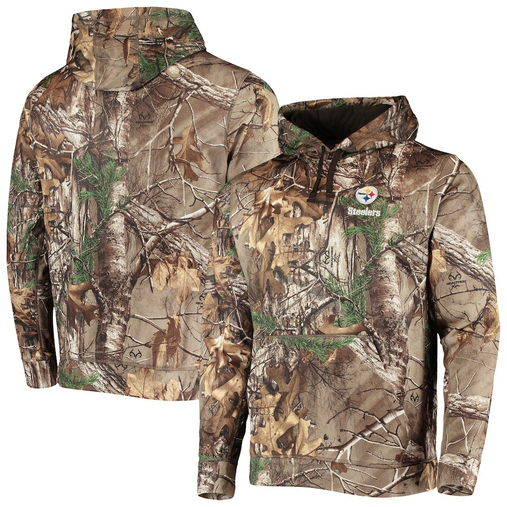 Pittsburgh Steelers Dunbrooke Circle Champion Tech Fleece Pullover Hoodie - Realtree Camo - NFL
