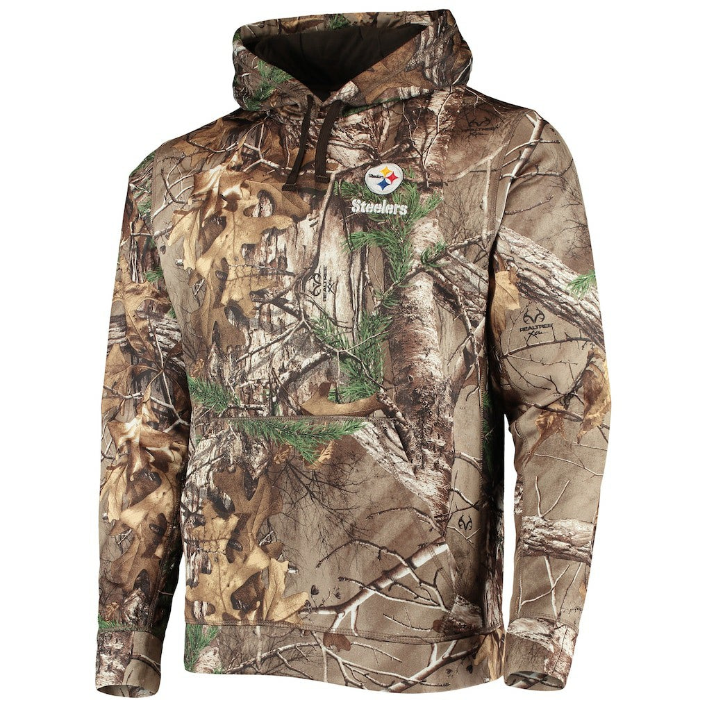 Pittsburgh Steelers Dunbrooke Circle Champion Tech Fleece Pullover Hoodie - Realtree Camo - NFL