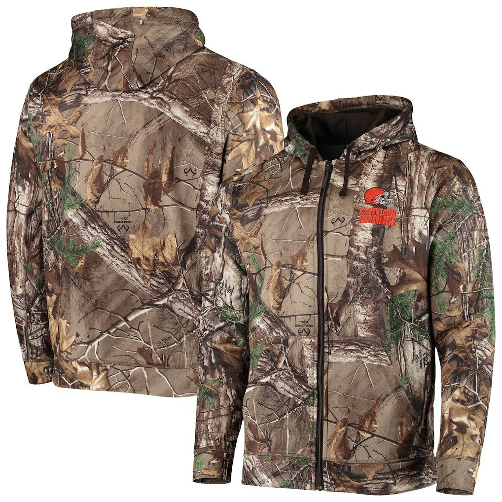 Cleveland Browns Dunbrooke Trophy Tech Fleece Full-Zip Hoodie - Realtree Camo - NFL