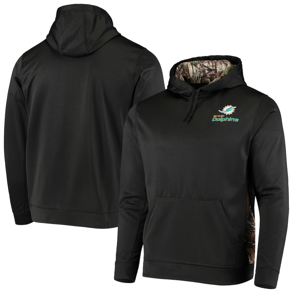 Miami Dolphins Dunbrooke Logo Ranger Pullover Hoodie - Black/Realtree Camo - NFL