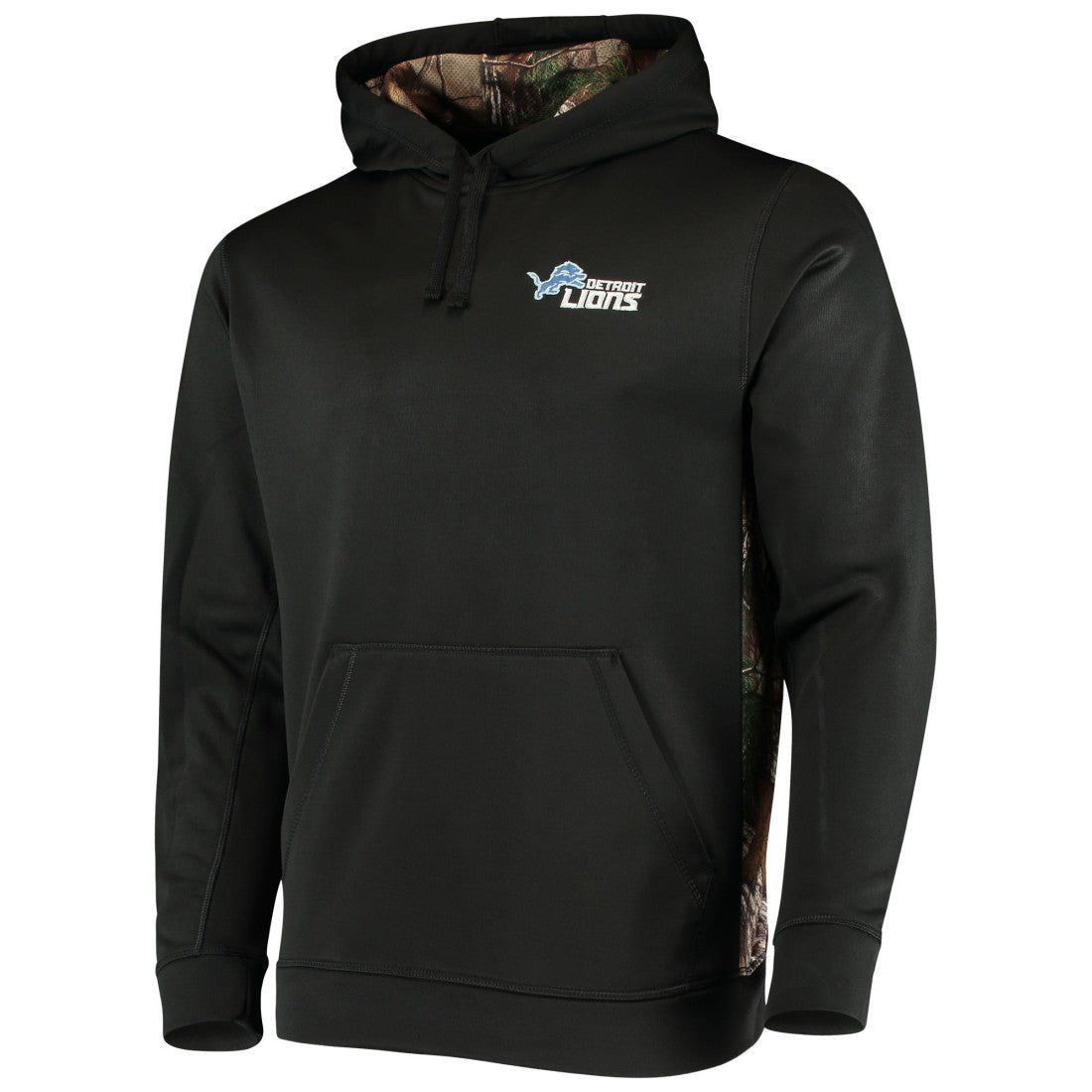 Detroit Lions Dunbrooke Logo Ranger Pullover Hoodie - Black/Realtree Camo - NFL
