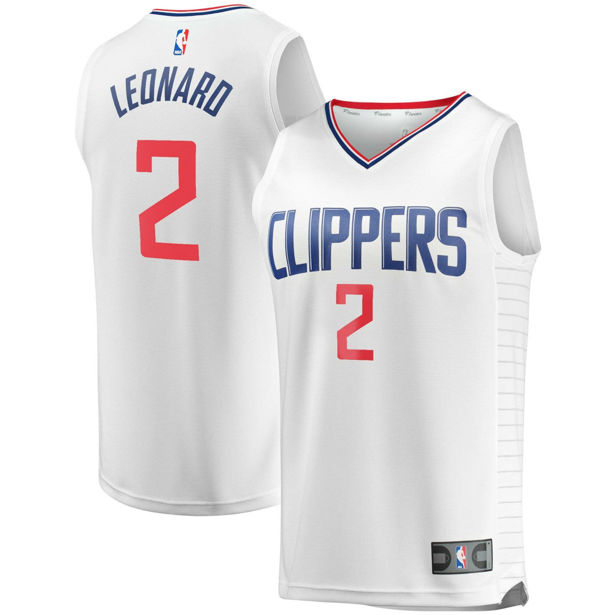 Fanatics Kawhi Leonard LA Clippers Youth 2020/21 Fast Break Player Jersey White Association Edition