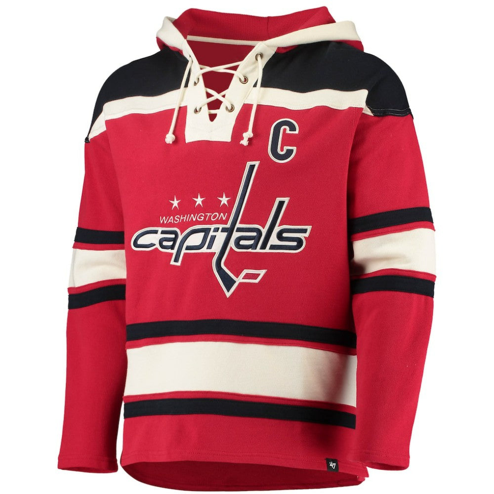 Alexander Ovechkin Washington Capitals '47 Player Name & Number Lacer Pullover Hoodie - Red | 47 brand online