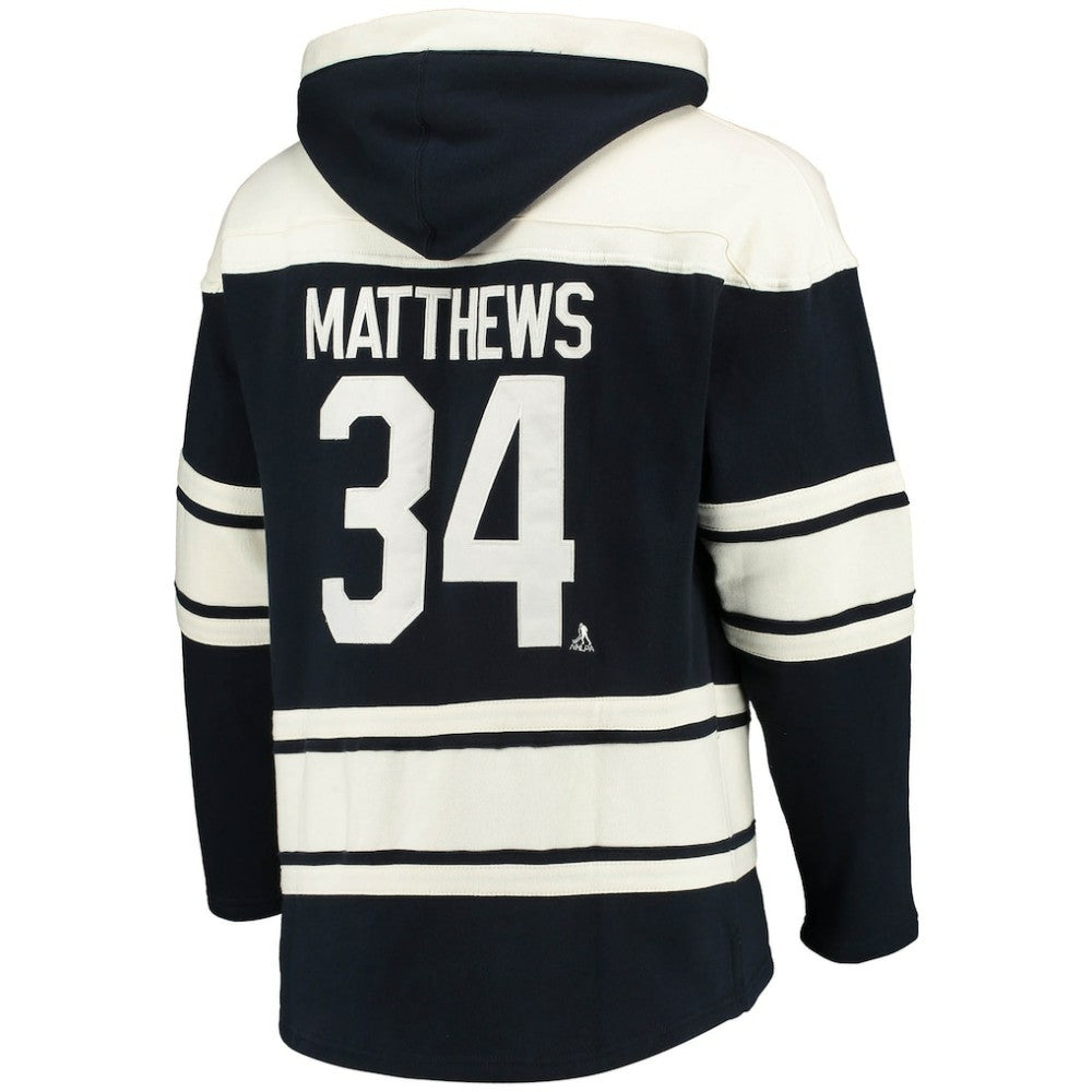 Auston Matthews Toronto Maple Leafs '47 Player Name & Number Lacer Pullover Hoodie - Blue | 47 brand sale
