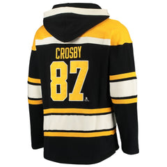 Sidney Crosby Pittsburgh Penguins '47 Player Name & Number Lacer Pullover Hoodie - Black | 47 brand Clearance