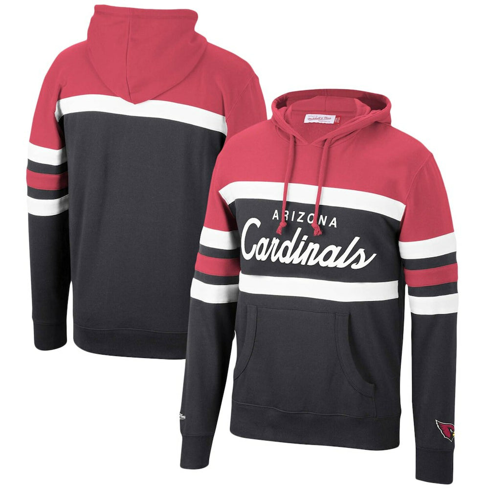 Arizona Cardinals Head Coach Pullover Hoodie - Cardinal/Black - Mitchell & Ness