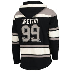 Wayne Gretzky Los Angeles Kings '47 Retired Player Name & Number Lacer Pullover Hoodie - Black | 47 brand Lifestyle