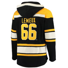 Mario Lemieux Pittsburgh Penguins '47 Retired Player Name & Number Lacer Pullover Hoodie - Black | 47 brand sale