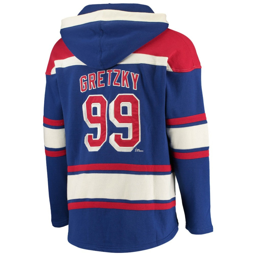 Wayne Gretzky New York Rangers '47 Retired Player Name & Number Lacer Pullover Hoodie - Blue | 47 brand sale