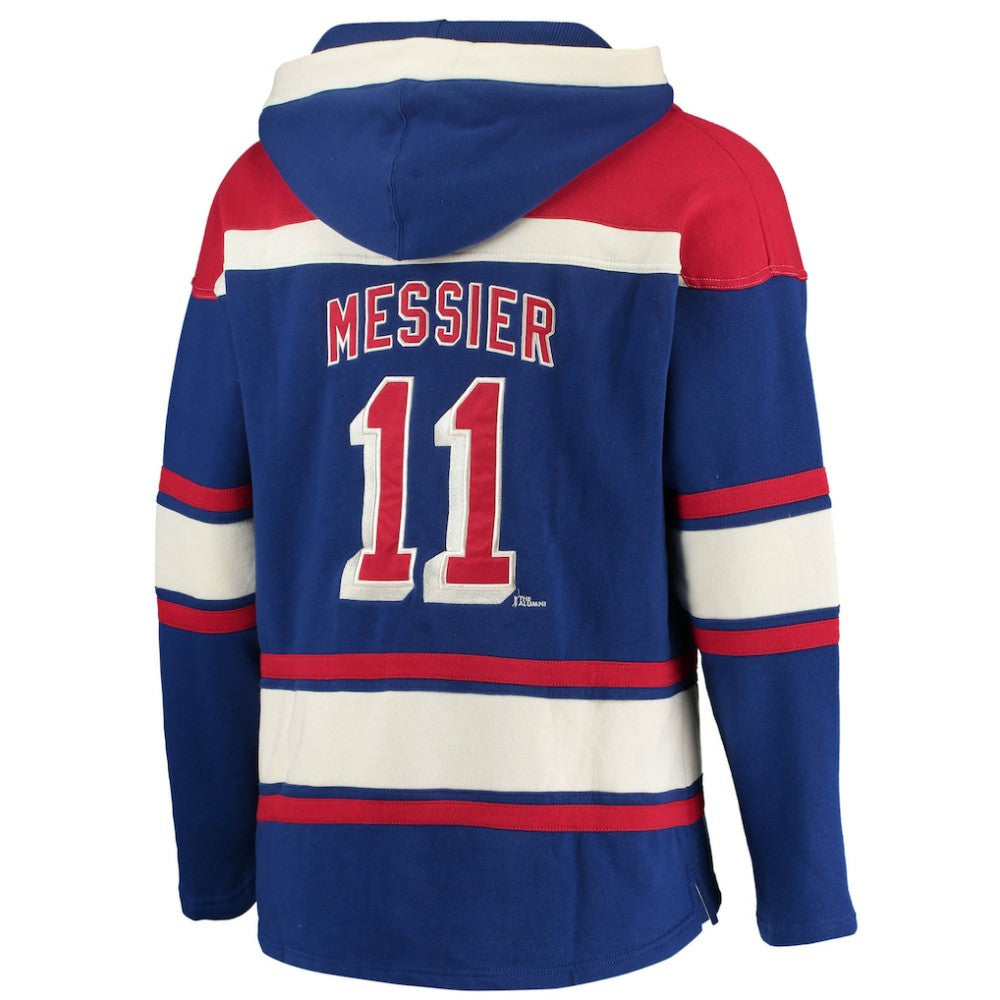Mark Messier New York Rangers '47 Retired Player Name & Number Lacer Pullover Hoodie - Blue | 47 brand sale