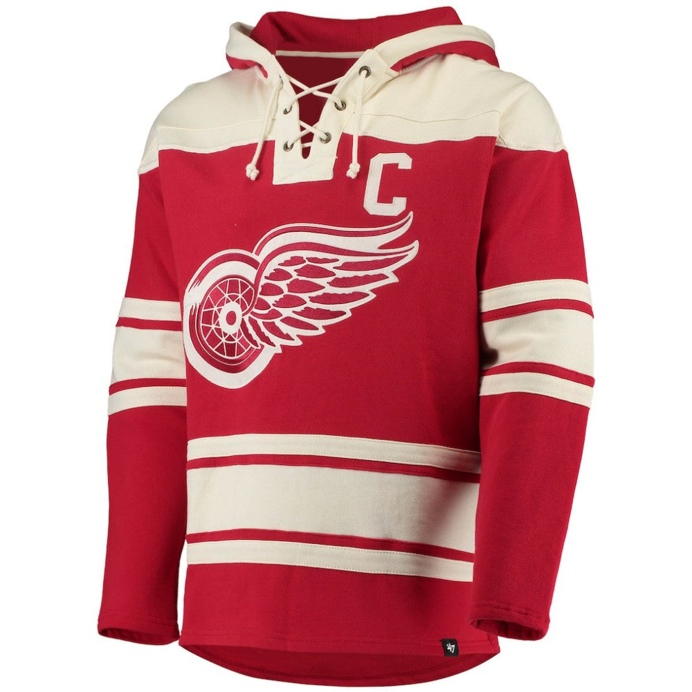 Gordie Howe Detroit Red Wings '47 Retired Player Name & Number Lacer Pullover Hoodie - Red | 47 brand on sale