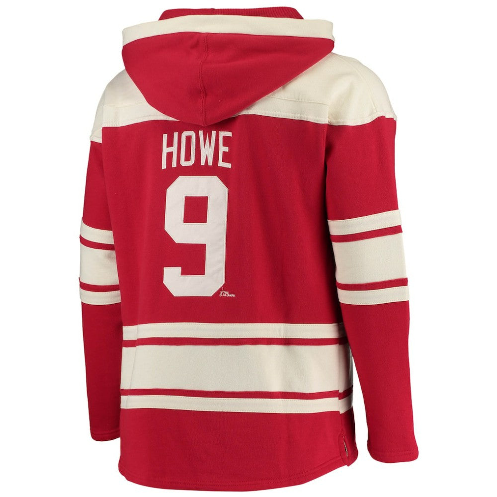 Gordie Howe Detroit Red Wings '47 Retired Player Name & Number Lacer Pullover Hoodie - Red | 47 brand on sale