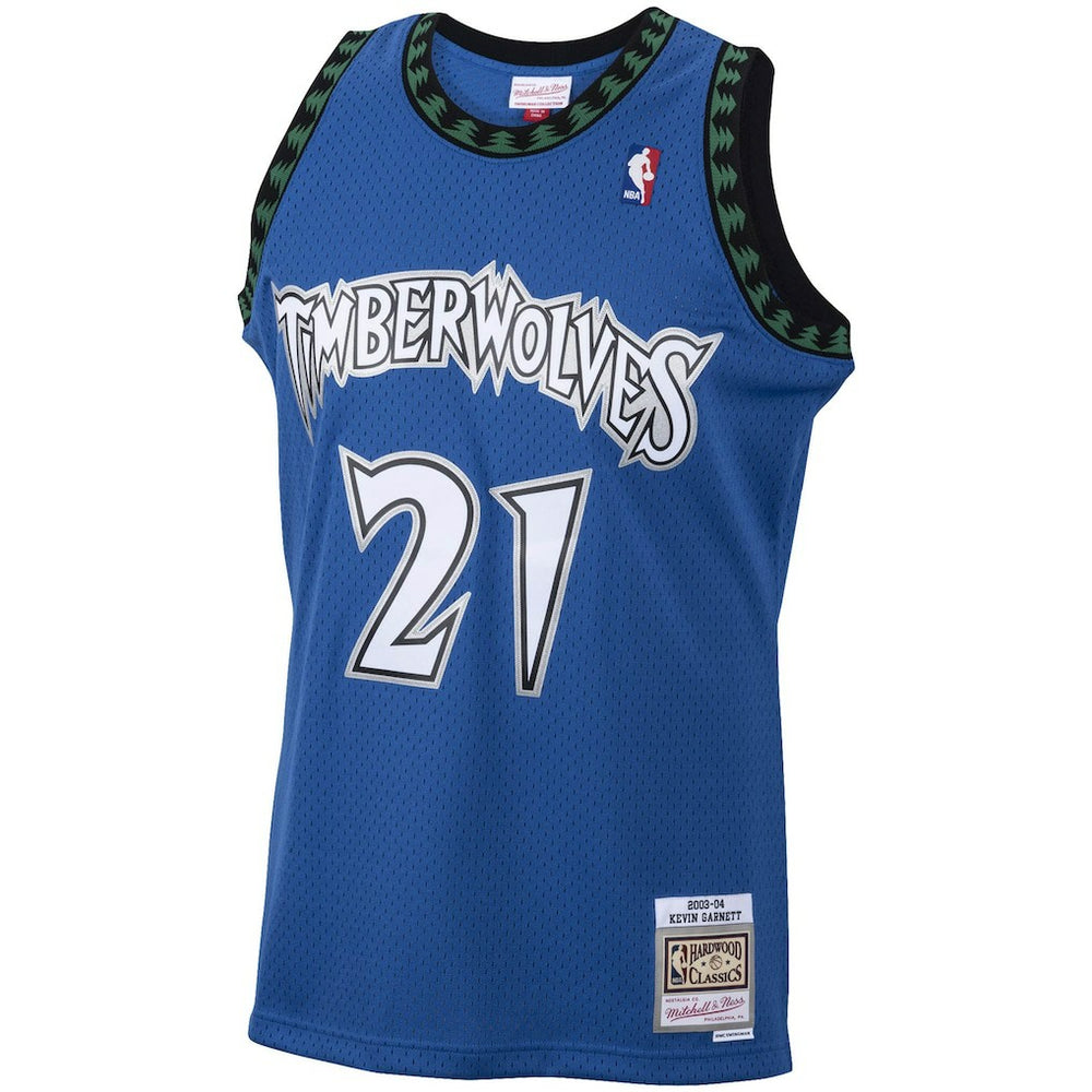 Mitchell & Ness Kevin Garnett Minnesota Timberwolves 2003/04 Hardwood Classics Swingman Jersey Blue