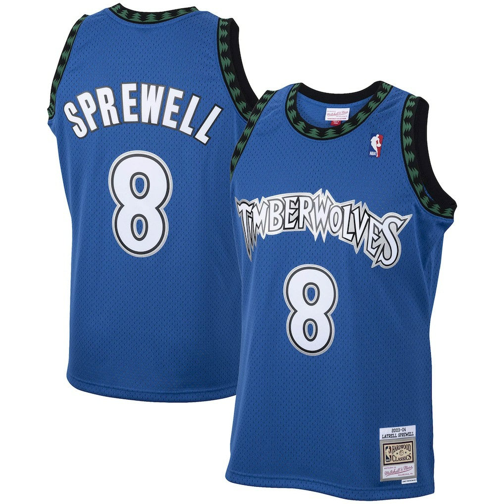 Mitchell & Ness Latrell Sprewell Minnesota Timberwolves 2003/04 Hardwood Classics Swingman Jersey Blue