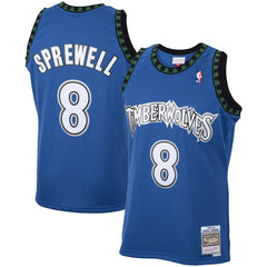 Mitchell & Ness Latrell Sprewell Minnesota Timberwolves 2003/04 Hardwood Classics Swingman Jersey Blue