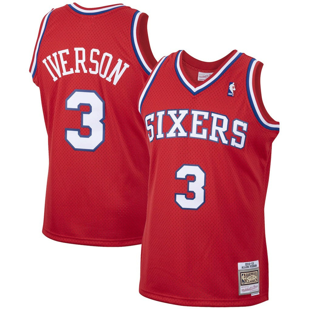 Mitchell & Ness Allen Iverson Philadelphia 76ers 2002/03 Hardwood Classics Swingman Jersey Red