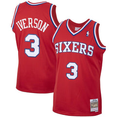 Mitchell & Ness Allen Iverson Philadelphia 76ers 2002/03 Hardwood Classics Swingman Jersey Red
