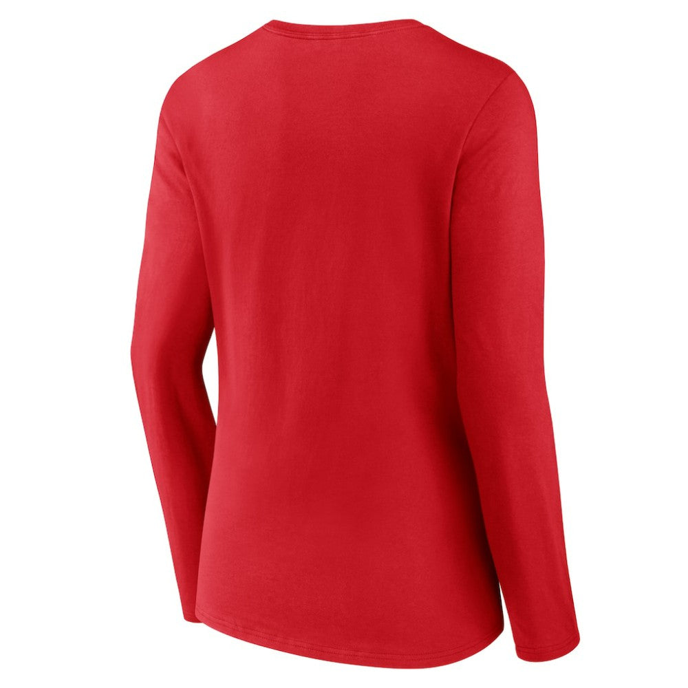 Los Angeles Angels Women's Official Logo Long Sleeve V-Neck T-Shirt Online