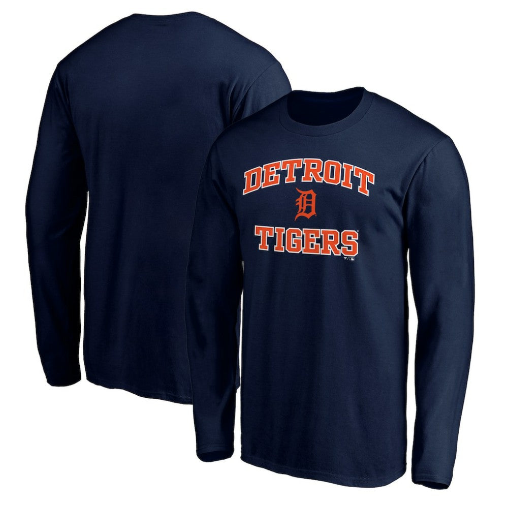 Men's Navy Detroit Tigers Team Heart & Soul Long Sleeve T-Shirt for sale