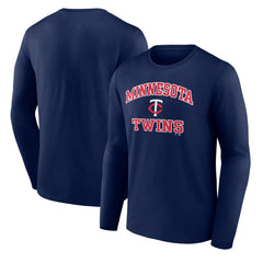 Men's Navy Minnesota Twins Team Heart & Soul Long Sleeve T-Shirt Discount