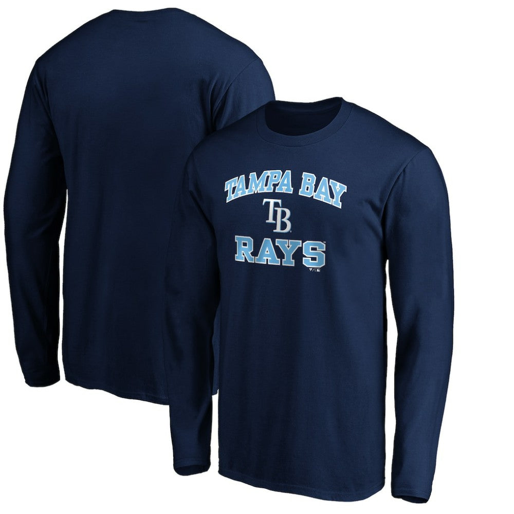 Men's Navy Tampa Bay Rays Team Heart & Soul Long Sleeve T-Shirt Sale