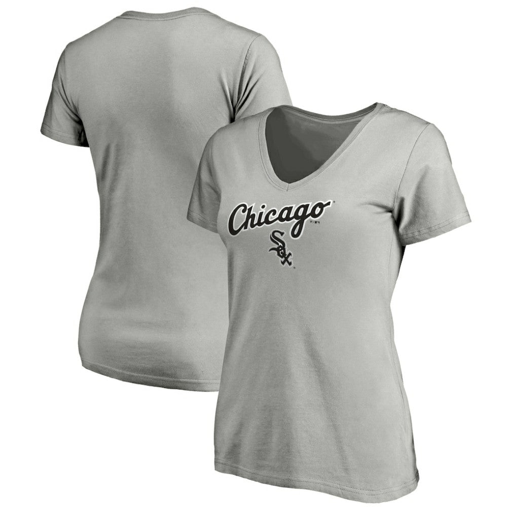 Chicago White Sox Fanatics Women's Team Logo Lockup V-Neck T-Shirt Sale