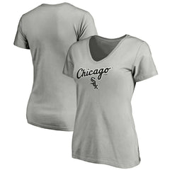 Chicago White Sox Fanatics Women's Team Logo Lockup V-Neck T-Shirt Sale