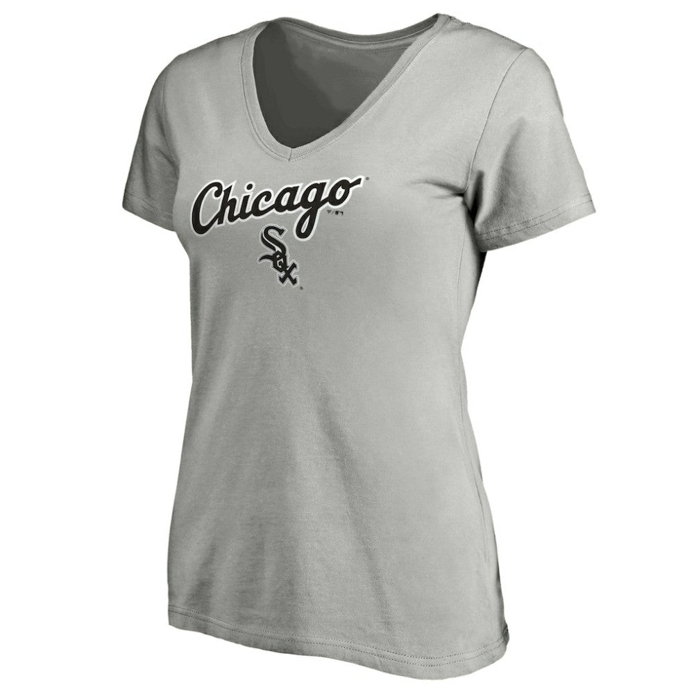 Chicago White Sox Fanatics Women's Team Logo Lockup V-Neck T-Shirt Sale