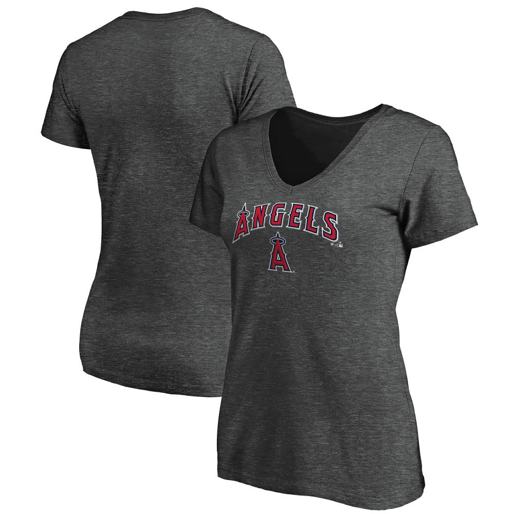 Los Angeles Angels Fanatics Women's Team Logo Lockup V-Neck T-Shirt Discount