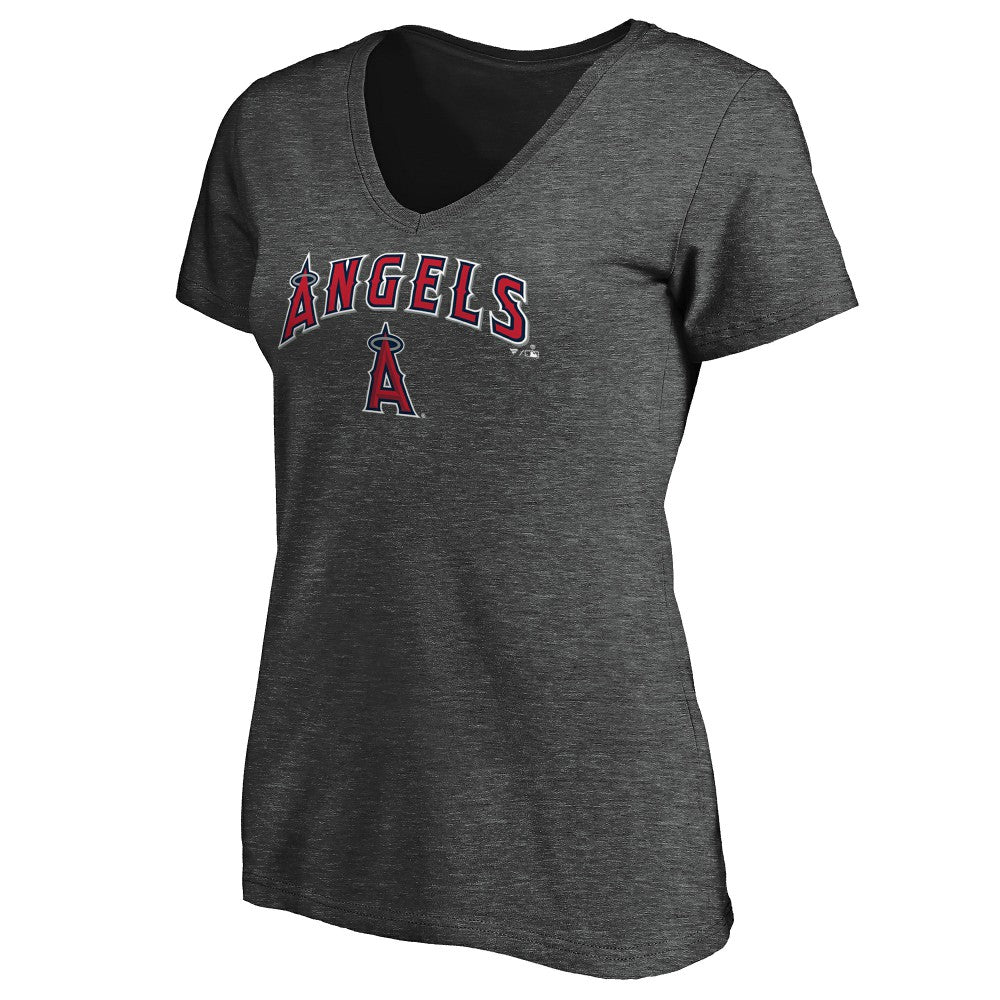 Los Angeles Angels Fanatics Women's Team Logo Lockup V-Neck T-Shirt Discount