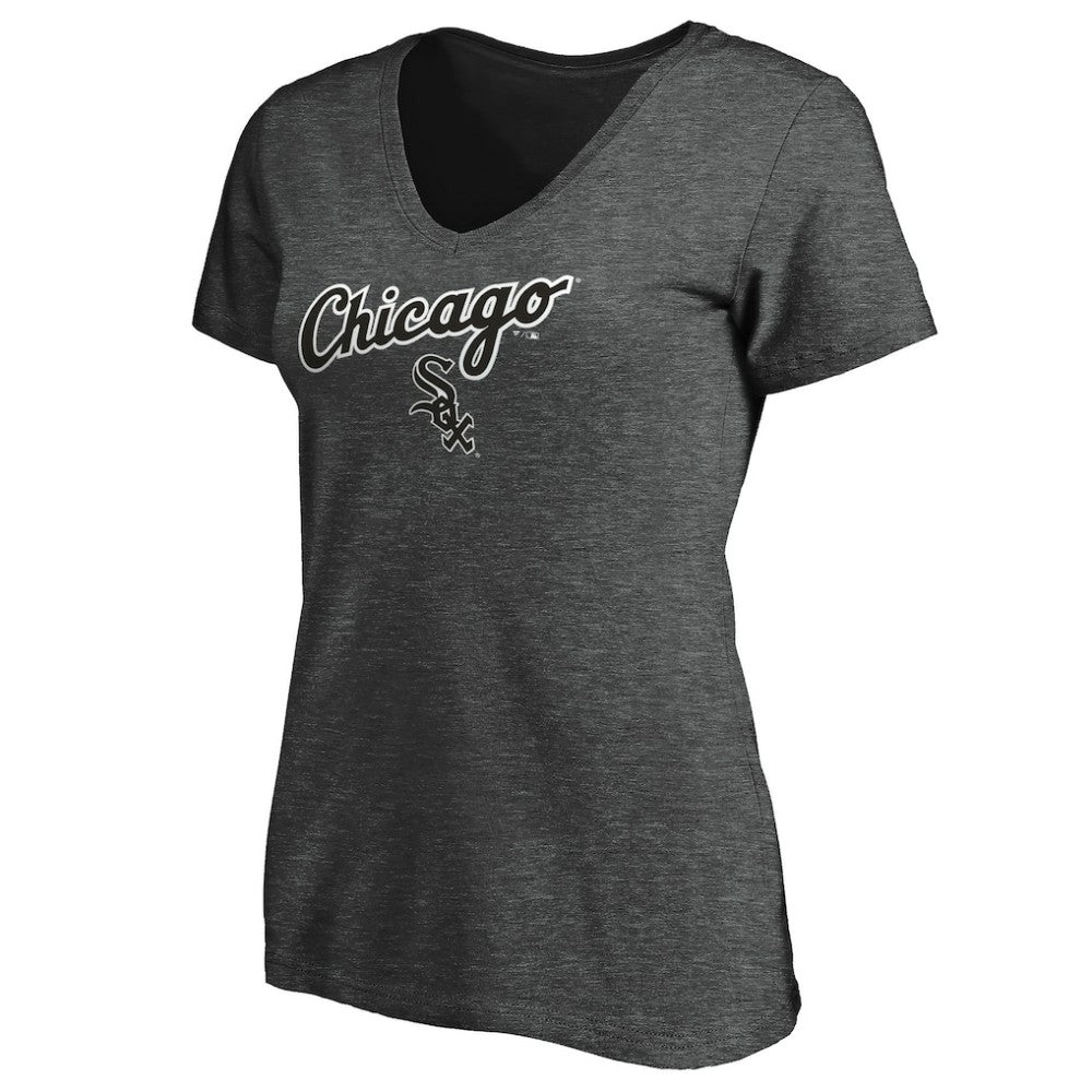 Chicago White Sox Fanatics Women's Team Logo Lockup V-Neck T-Shirt Outlet