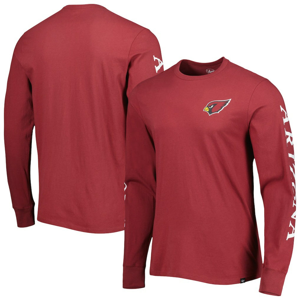 Arizona Cardinals '47 Triple Threat Franklin Long Sleeve T-Shirt - Cardinal - 47 brand