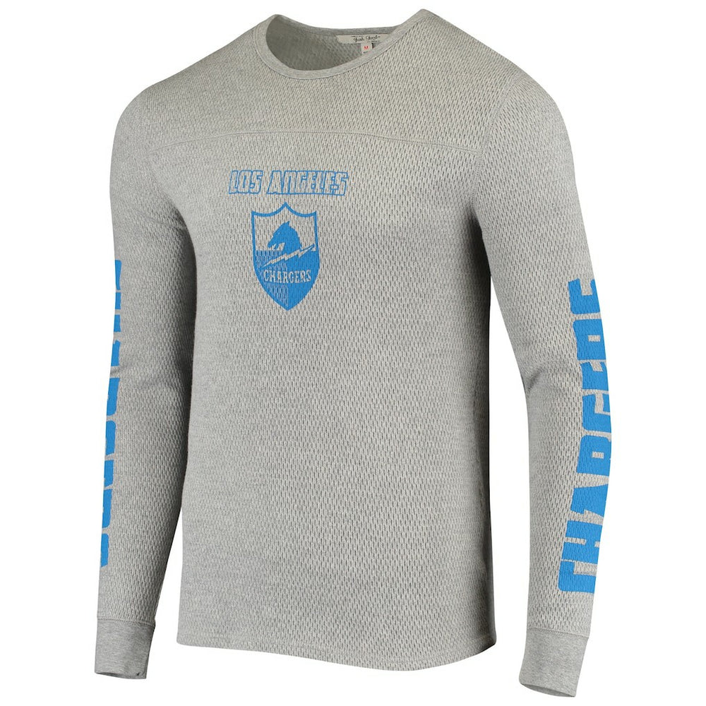Los Angeles Chargers Junk Food Heavyweight Thermal Long Sleeve T-Shirt - Heathered Gray - NFL