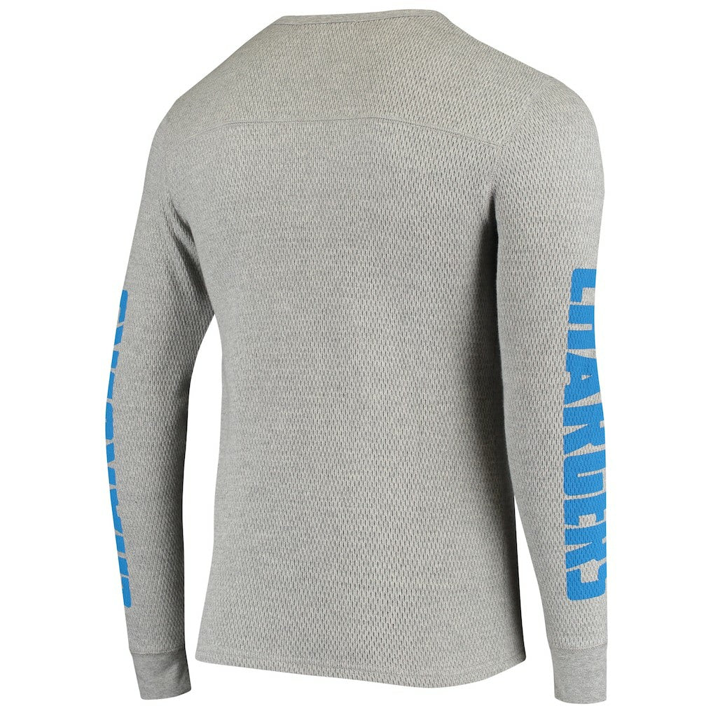 Los Angeles Chargers Junk Food Heavyweight Thermal Long Sleeve T-Shirt - Heathered Gray - NFL