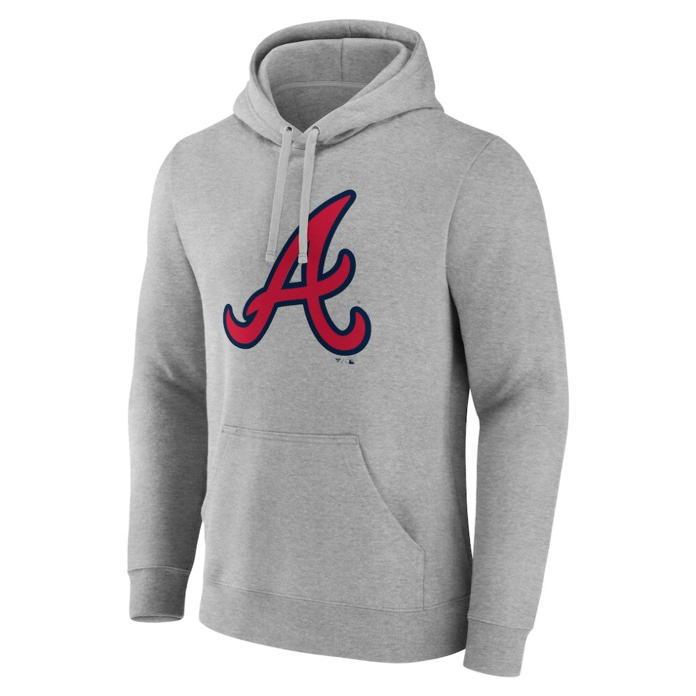 Atlanta Braves Official Logo Fitted Pullover Hoodie Discount