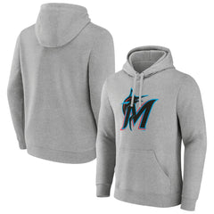 Miami Marlins Official Logo Fitted Pullover Hoodie Discount