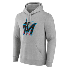 Miami Marlins Official Logo Fitted Pullover Hoodie Discount