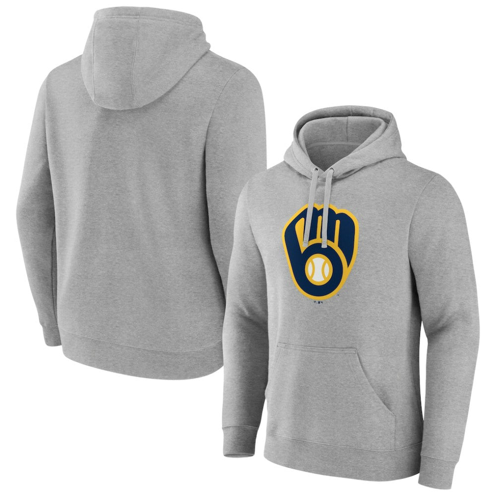 Milwaukee Brewers Official Logo Fitted Pullover Hoodie Sale