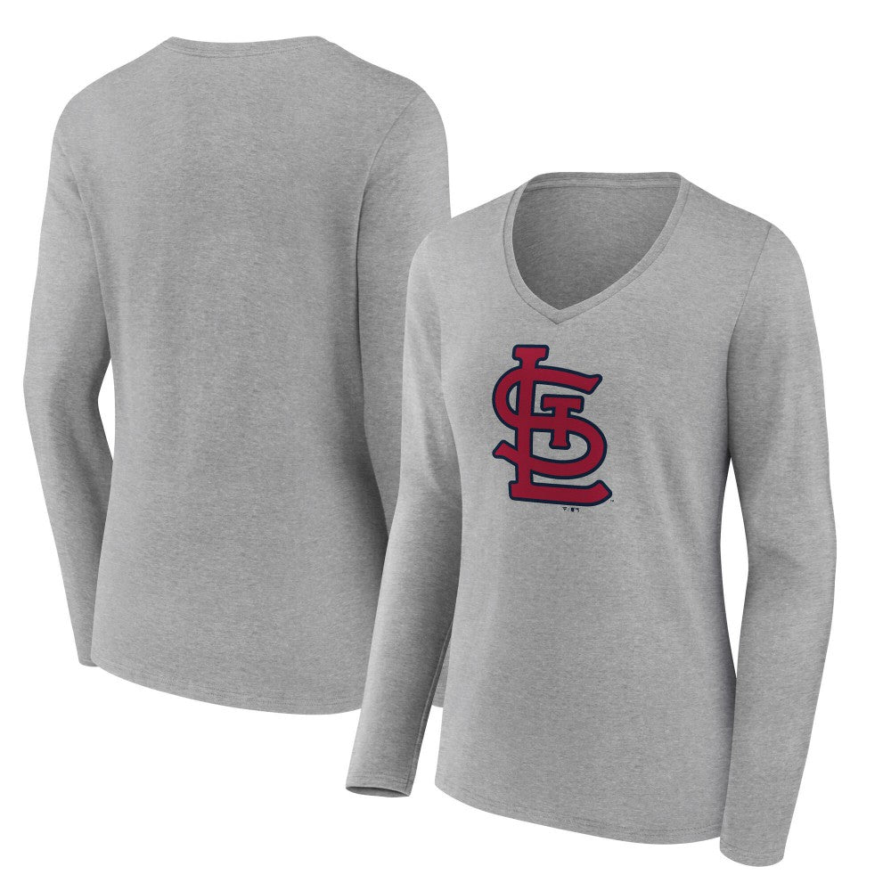 St. Louis Cardinals Women's Core Official Logo Long Sleeve V-Neck T-Shirt Near Me