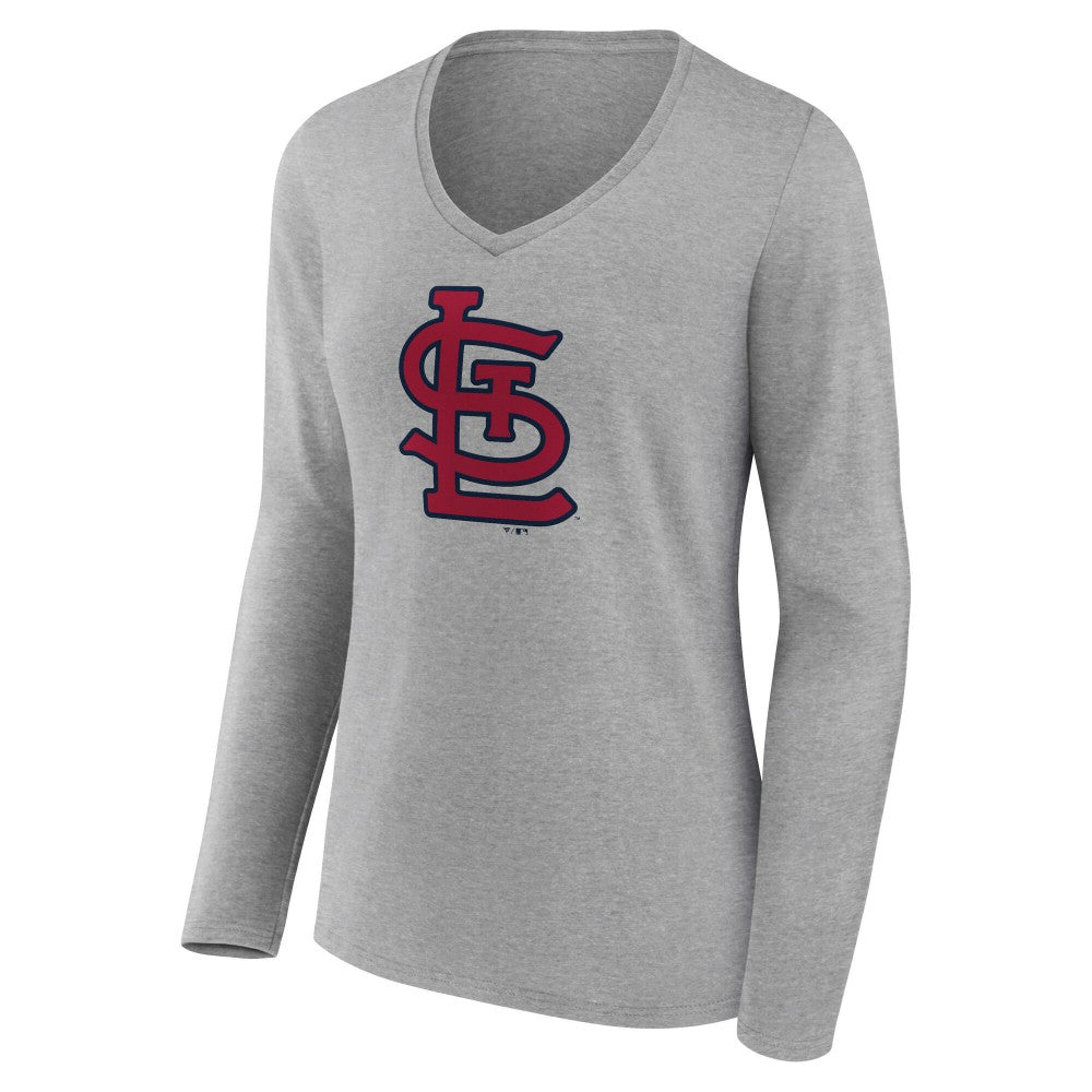 St. Louis Cardinals Women's Core Official Logo Long Sleeve V-Neck T-Shirt Near Me
