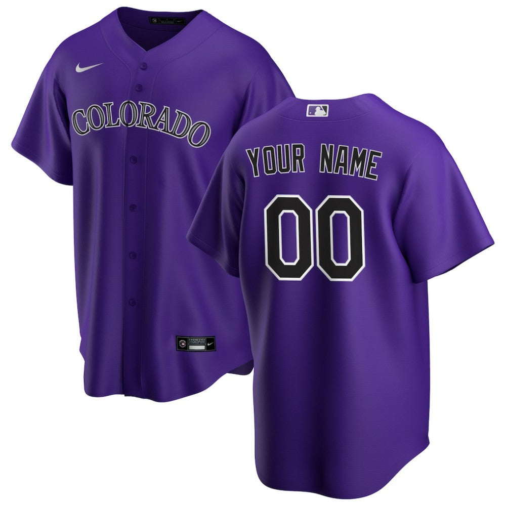 Colorado Rockies Nike Alternate Replica Custom Jersey Online